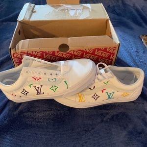 Custom Vans - LV Rainbow Old Skools